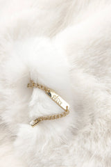 Faux Fur Cropped Bolero in White
