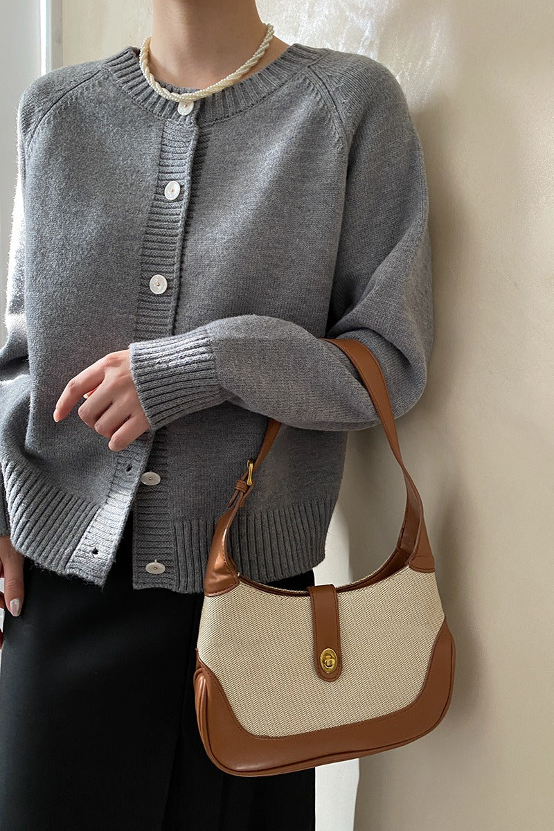 Jade Button Raglan Christmas Cardigan