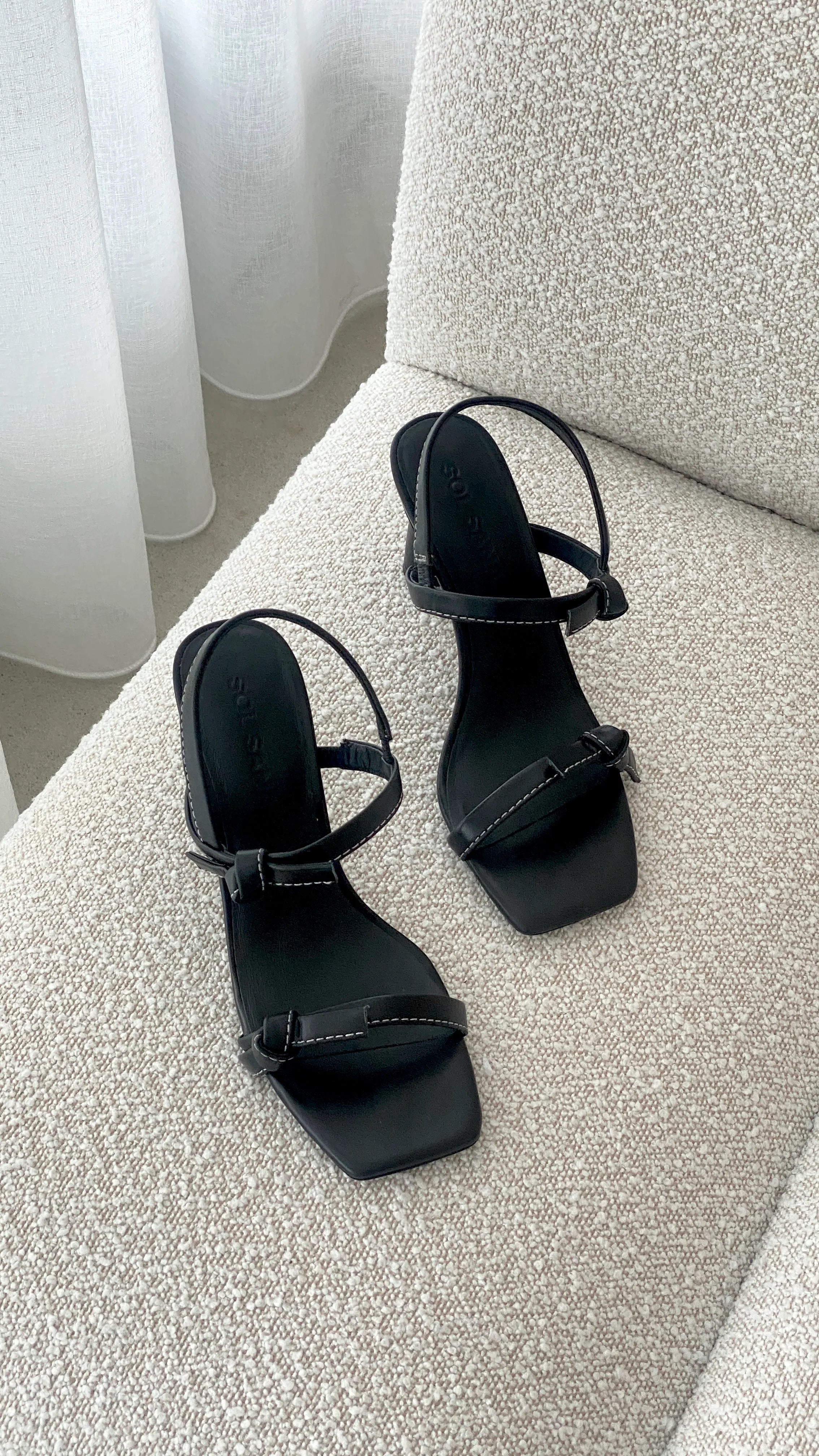 Sol Sana Manzoni Heel - Black