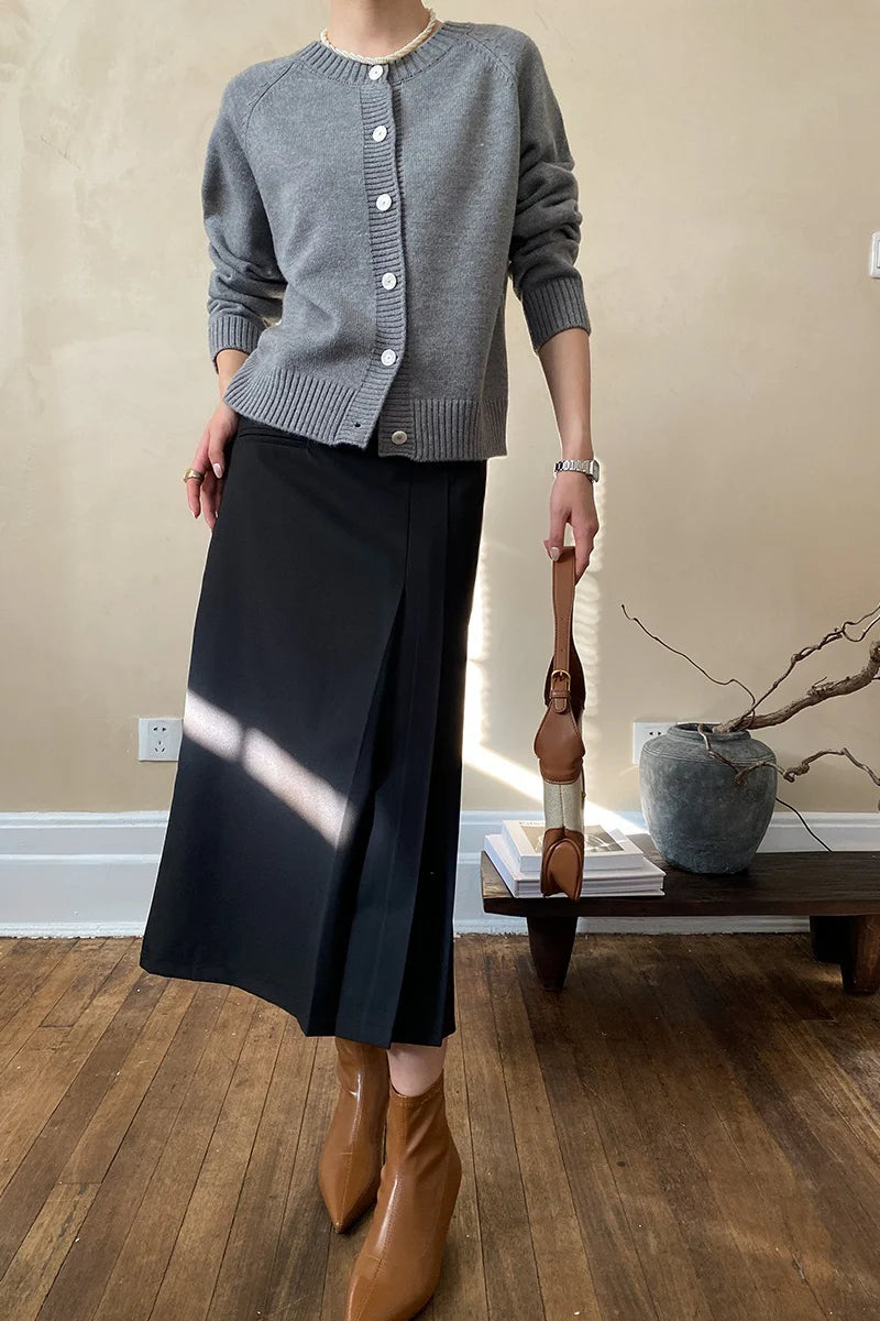 Jade Button Raglan Christmas Cardigan