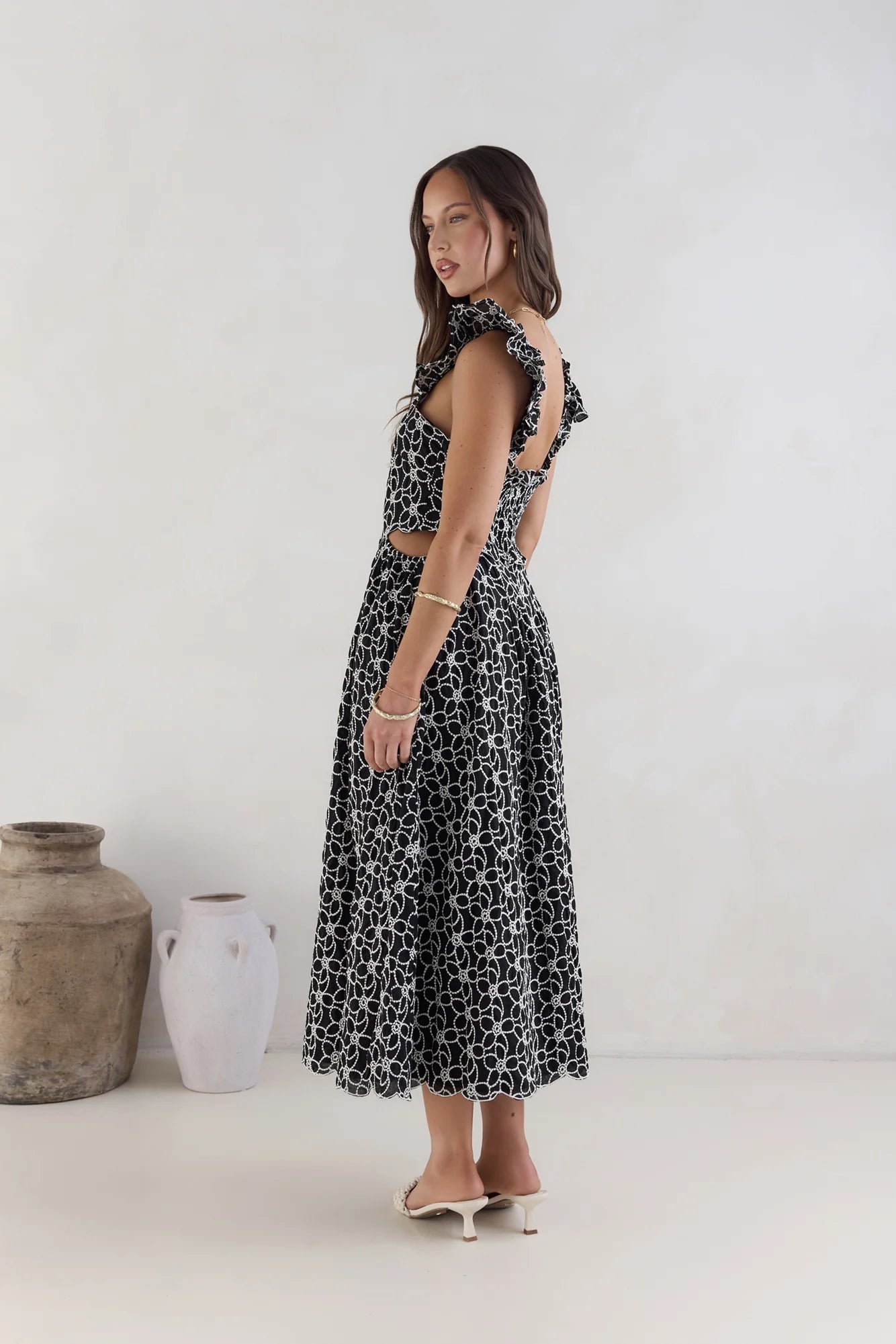 Uncharted Bliss Midi Dress Black